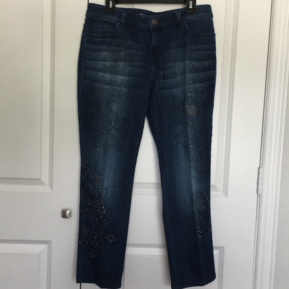 Platinum Chico’s jewels design jeans Size 1.5